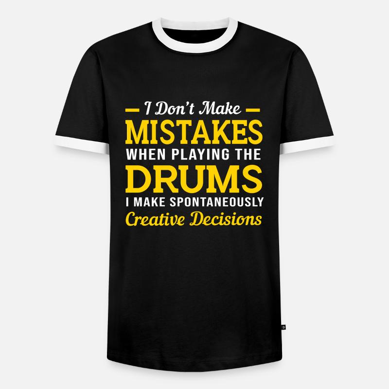 Drums Drummers Drumsticks - Men's Ringer Shirt - black/white