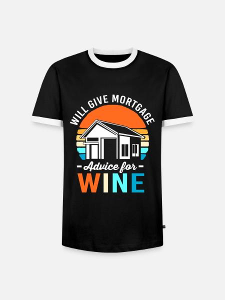 Debt Condominium Mortgage - Men's Ringer Shirt - black/white