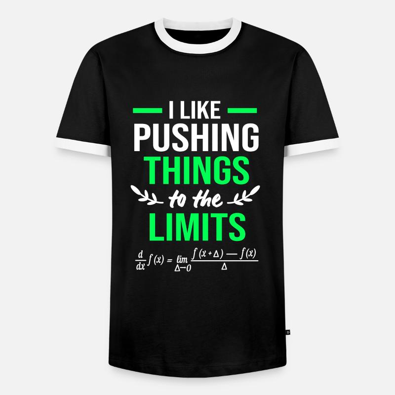 math math - Men's Ringer Shirt - black/white