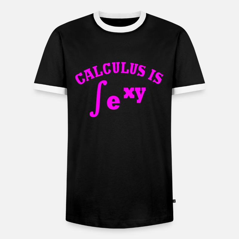 math math - Men's Ringer Shirt - black/white