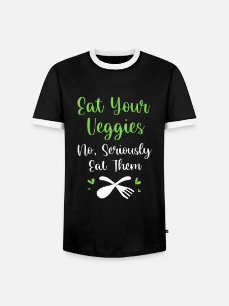 Ernährung Lebensmittel Nahrungsmittel - Männer Kontrast-T-Shirt - Schwarz/Weiß