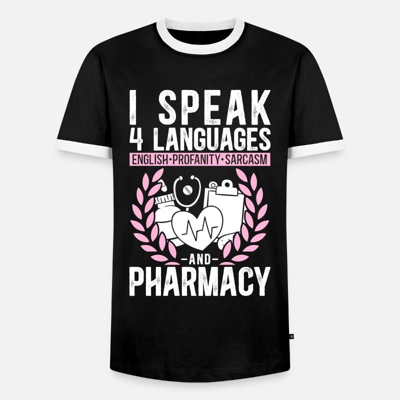 Pharmacy Tech Technician - Männer Kontrast-T-Shirt - Schwarz/Weiß