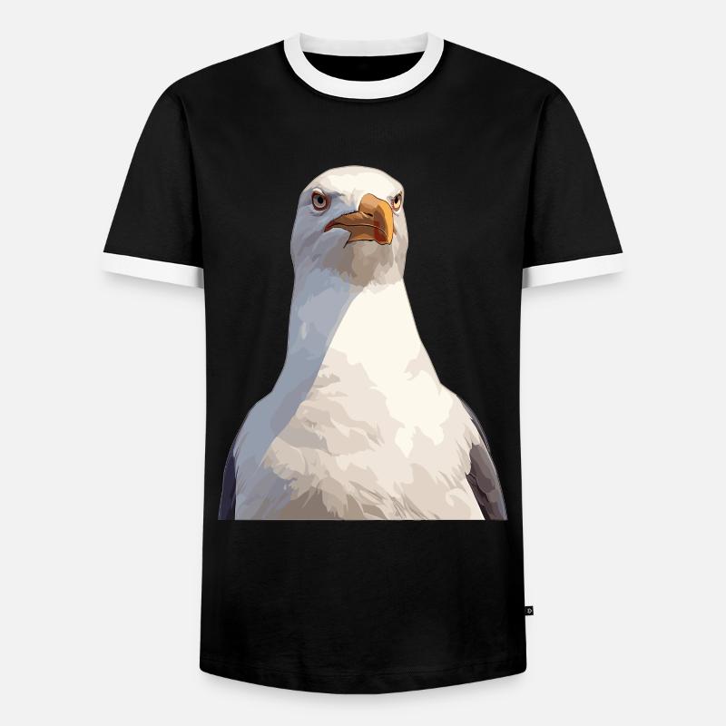 Seagulls Seagull - Men's Ringer Shirt - black/white