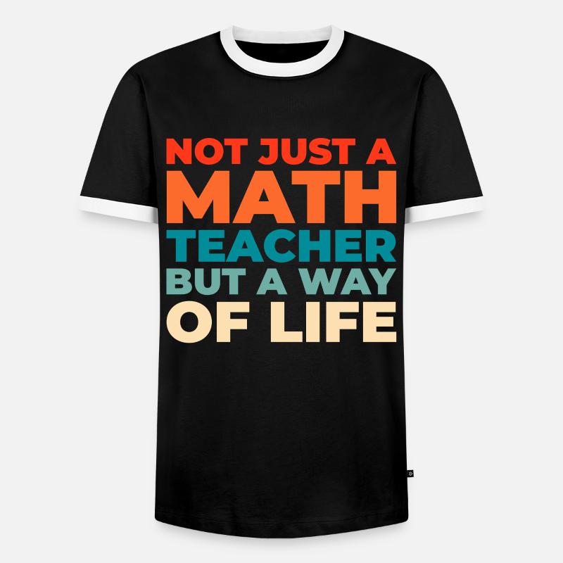 Math Teacher Math Teacher - Men's Ringer Shirt - black/white