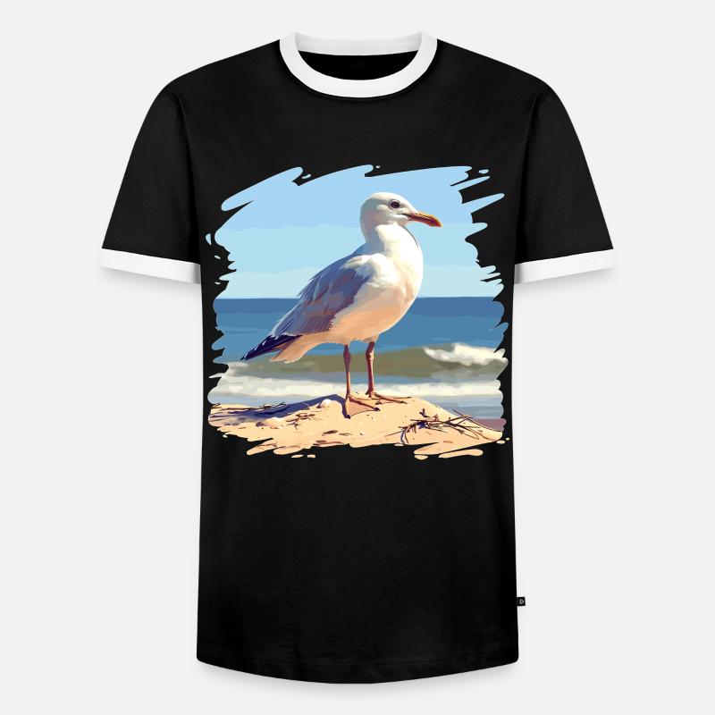 Seagulls Seagull - Men's Ringer Shirt - black/white
