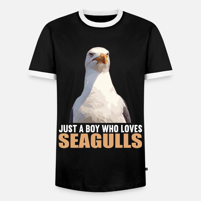 Seagulls Seagull - Men's Ringer Shirt - black/white