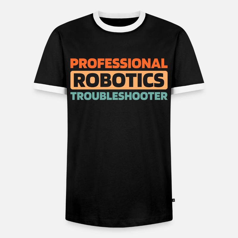Robotiktechniker - Männer Kontrast-T-Shirt - Schwarz/Weiß