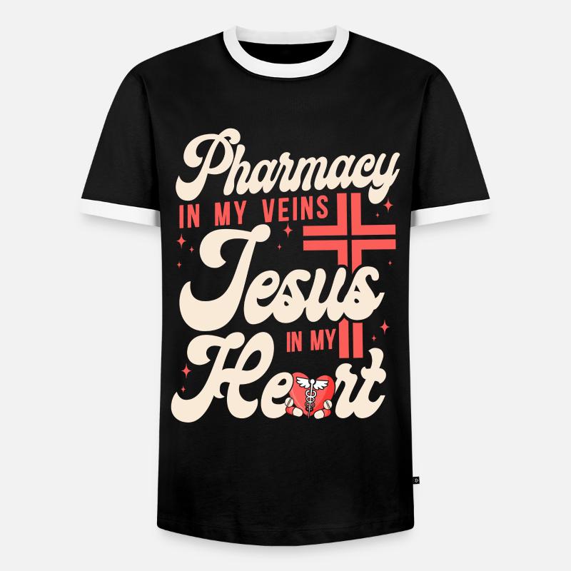 Pharmacy Tech Technician - Männer Kontrast-T-Shirt - Schwarz/Weiß