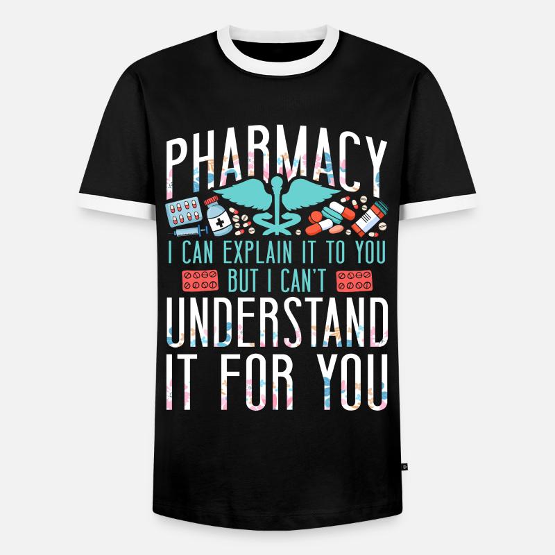 Pharmacy Tech Technician - Men's Ringer Shirt - black/white