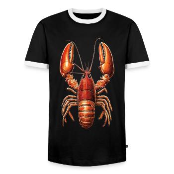 Hummer Krebstiere Großkrebs Lobster Süßer Hummer - Männer Kontrast-T-Shirt - Schwarz/Weiß - Vorne - AI Model Female 172 light (172cm) & AI Model Male 178 light (178cm)