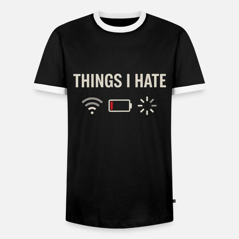 Things I hate - Men's Ringer Shirt - black/white