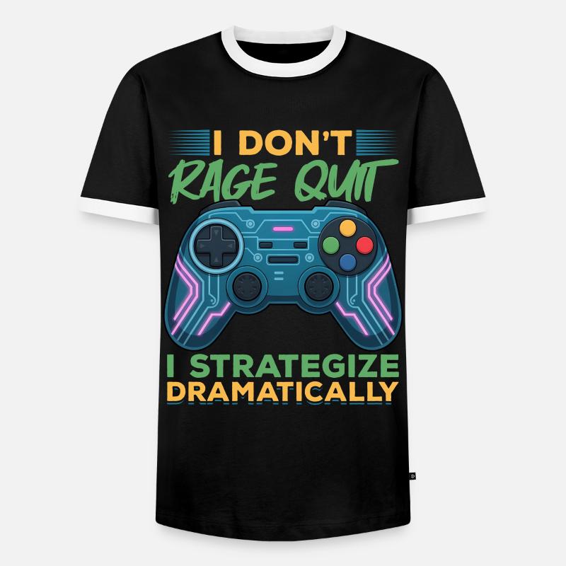 Gamer Gaming Controller Video Game - Männer Kontrast-T-Shirt - Schwarz/Weiß