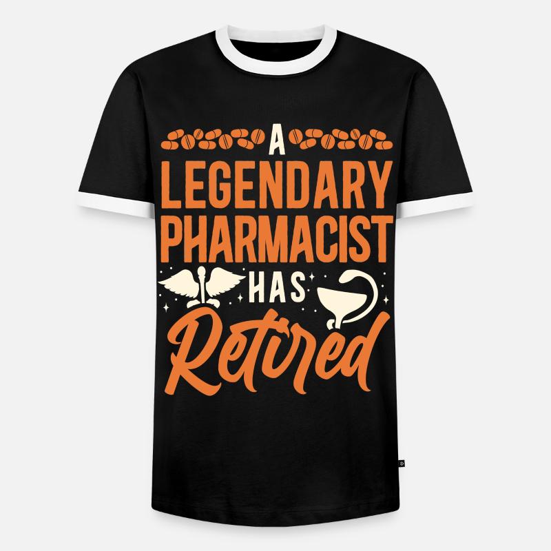 Pharmacy Tech Technician - Men's Ringer Shirt - black/white
