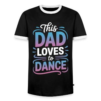Dancing Saying Dad Dance Funny Dancing Gift - Men's Ringer Shirt - black/white - Front - AI Model Female 172 light (172cm) & AI Model Male 178 light (178cm)