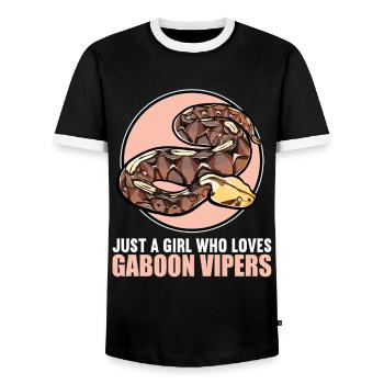 Gabon Vipers Gabon Vipers - Men's Ringer Shirt - black/white - Front - AI Model Female 172 light (172cm) & AI Model Male 178 light (178cm)