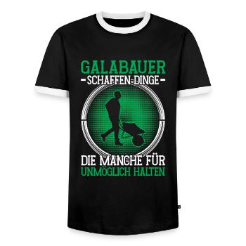 Paysagiste Constructeur Impossible Paysagiste Jardinier - T-shirt contrasté Homme - noir/blanc - Devant - AI Model Female 172 light (172cm) & AI Model Male 178 light (178cm)