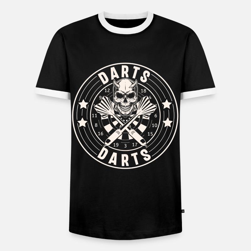 Darts - Men's Ringer Shirt - black/white