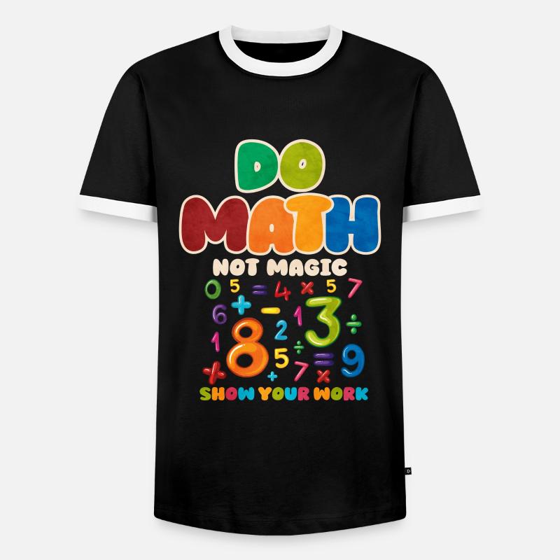 Math - Men's Ringer Shirt - black/white