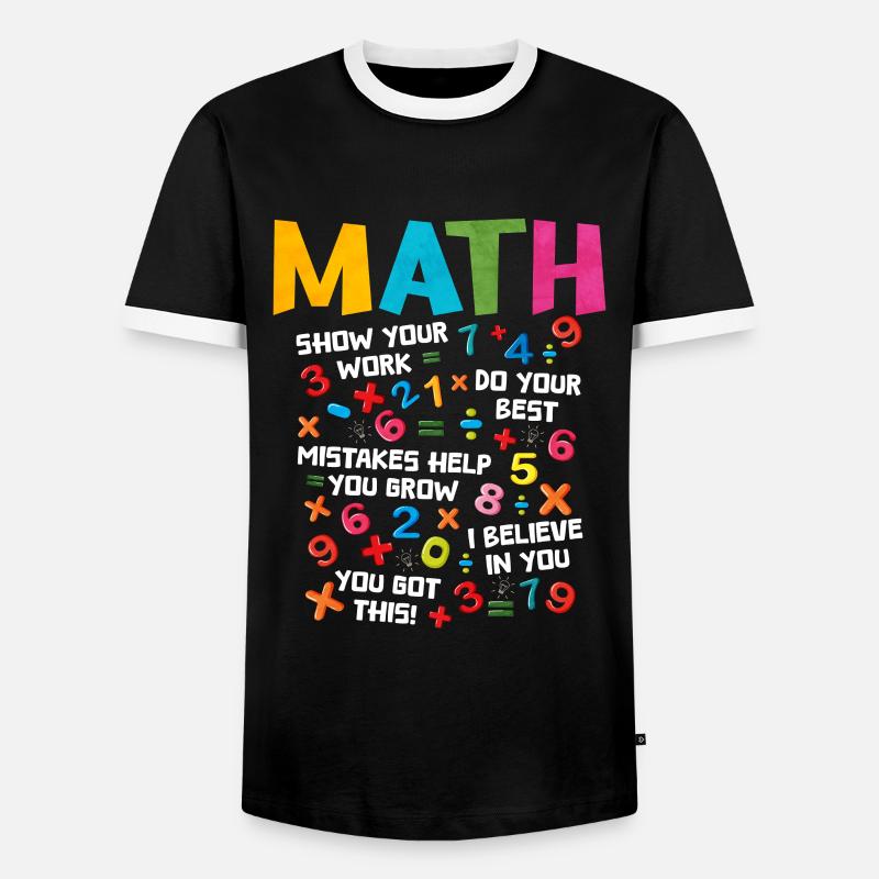 Math - Men's Ringer Shirt - black/white