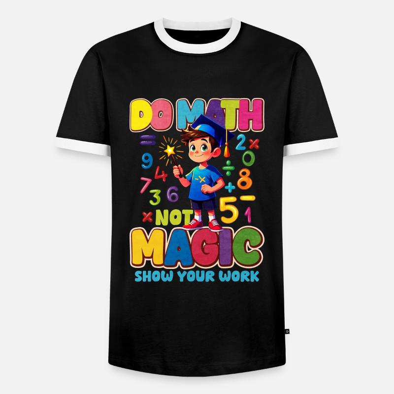 Math - Men's Ringer Shirt - black/white