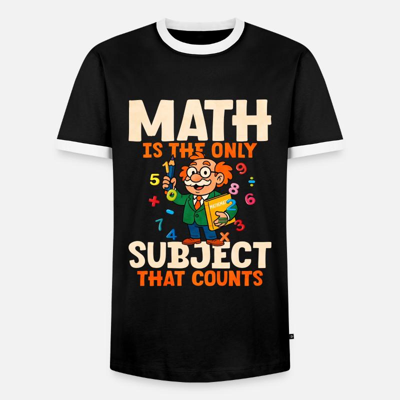 Math - Men's Ringer Shirt - black/white