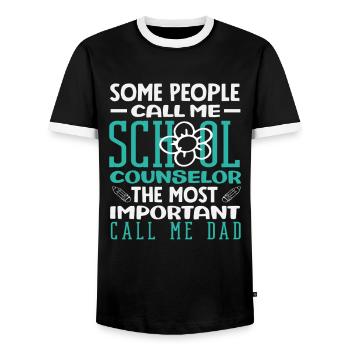 Manche Nennen Mich Schulberater Papa - Männer Kontrast-T-Shirt - Schwarz/Weiß - Vorne - AI Model Female 172 light (172cm) & AI Model Male 178 light (178cm)