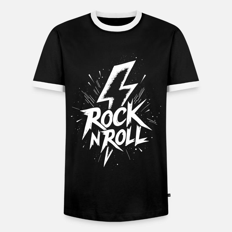 Rock 'n' Roll Blitz - Men's Ringer Shirt - black/white