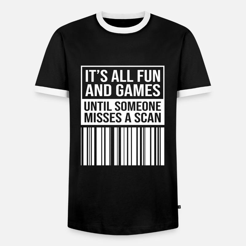 Postmark Post - Men's Ringer Shirt - black/white