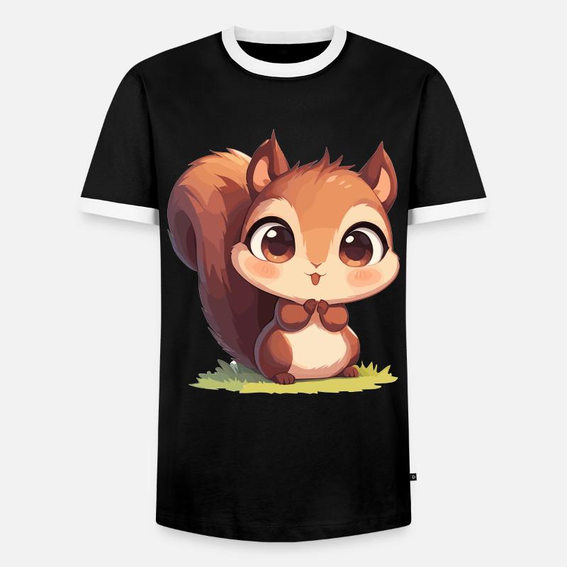 Squirrel - Men's Ringer Shirt - black/white