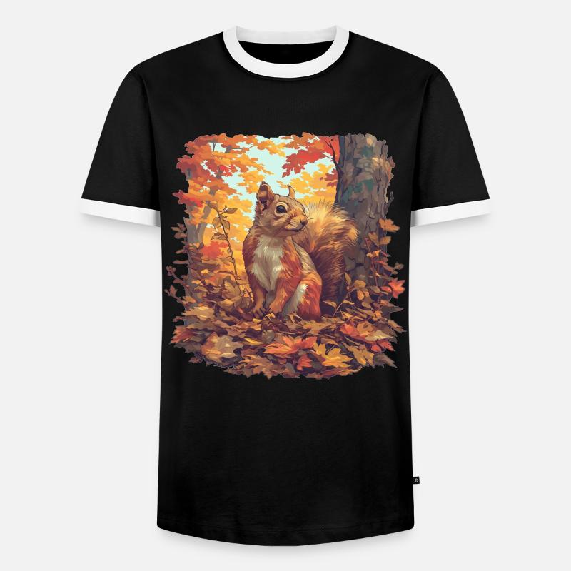 Squirrel - Men's Ringer Shirt - black/white