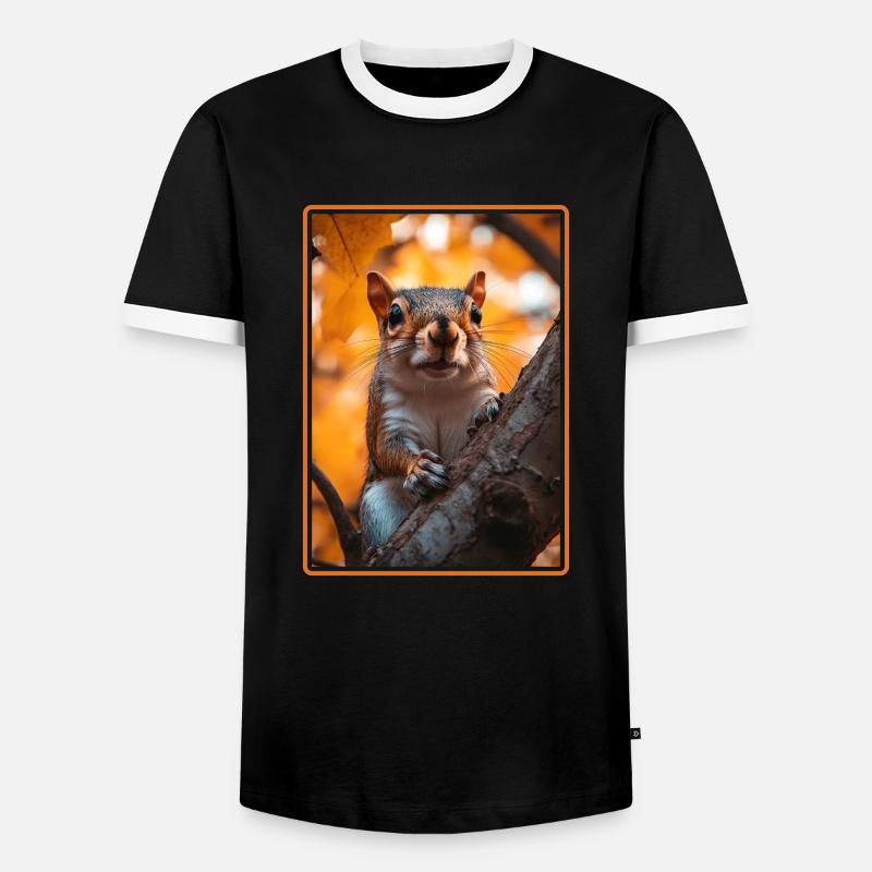 Squirrel - Men's Ringer Shirt - black/white