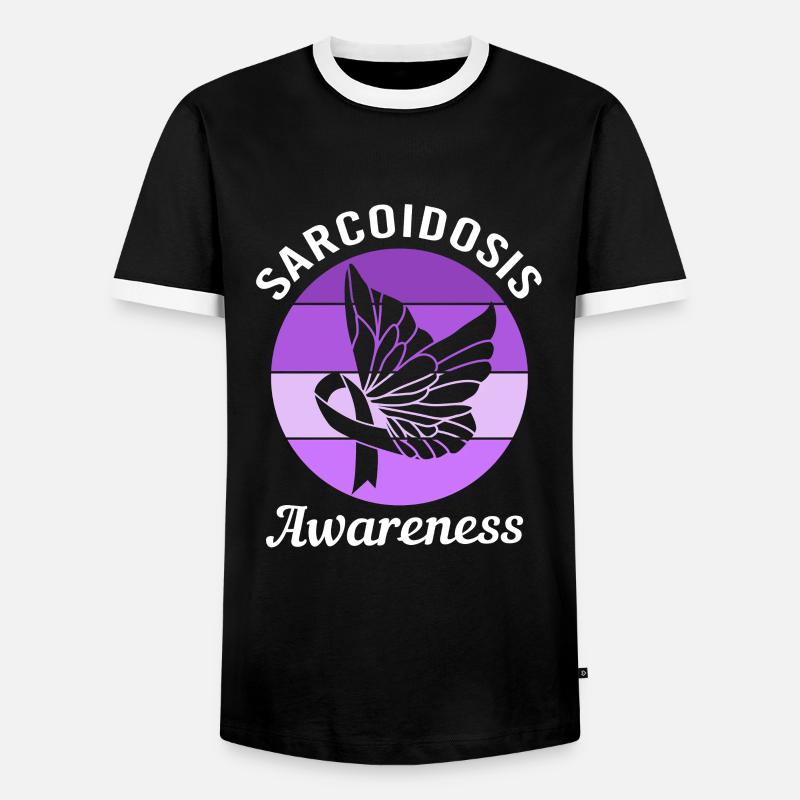 Sarkoidose - Männer Kontrast-T-Shirt - Schwarz/Weiß