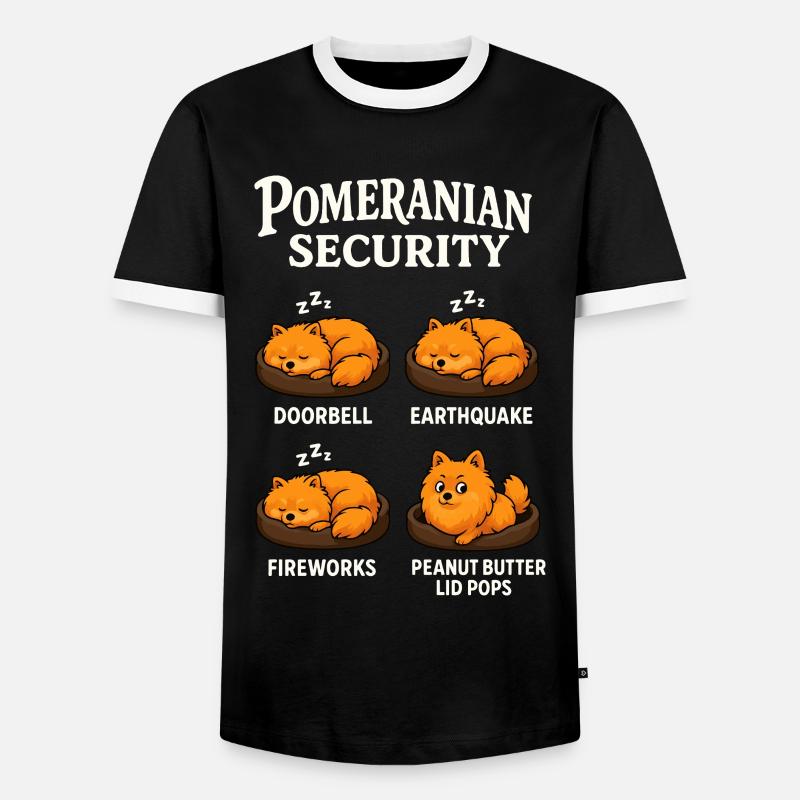 Dwarf spitz - Men's Ringer Shirt - black/white