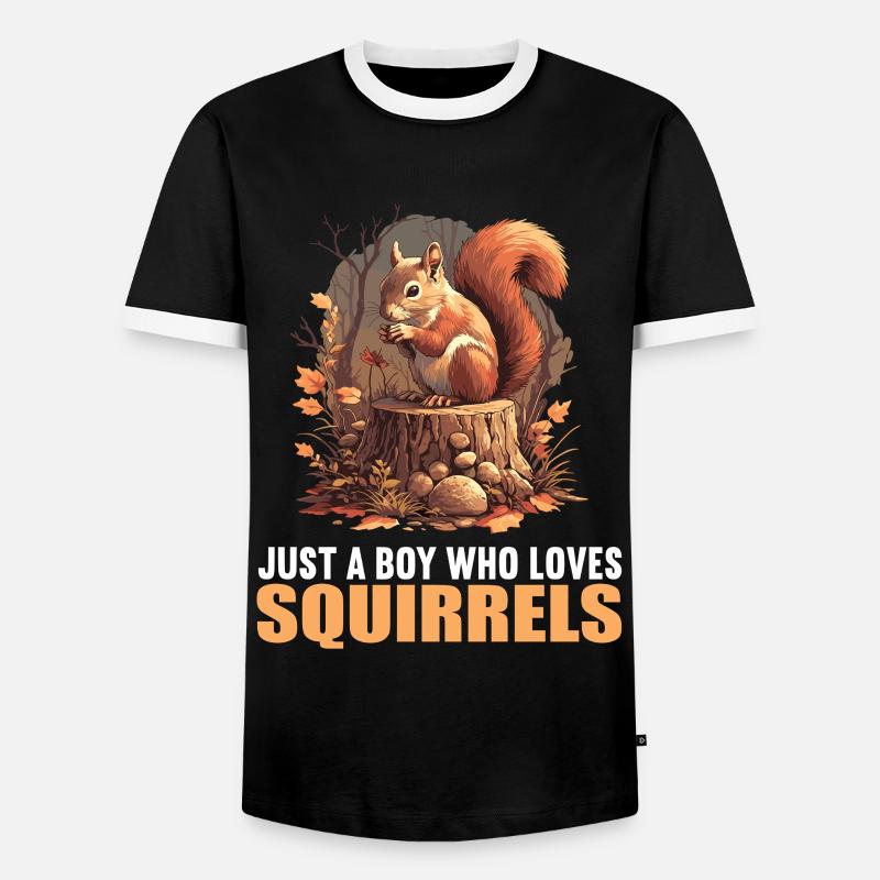 Squirrel - Men's Ringer Shirt - black/white