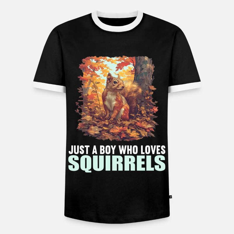 Eichhörnchen - Männer Kontrast-T-Shirt - Schwarz/Weiß