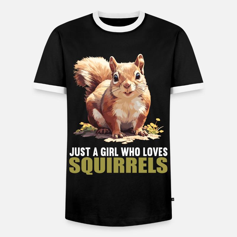 Eichhörnchen - Männer Kontrast-T-Shirt - Schwarz/Weiß