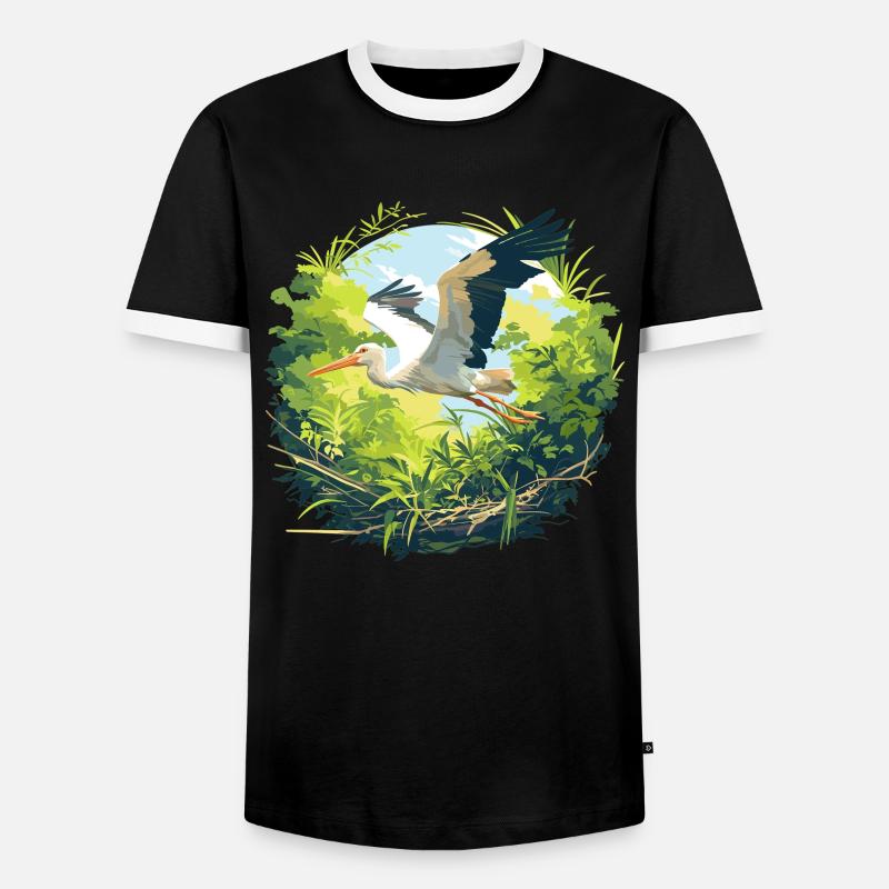 Storks Stork - Men's Ringer Shirt - black/white