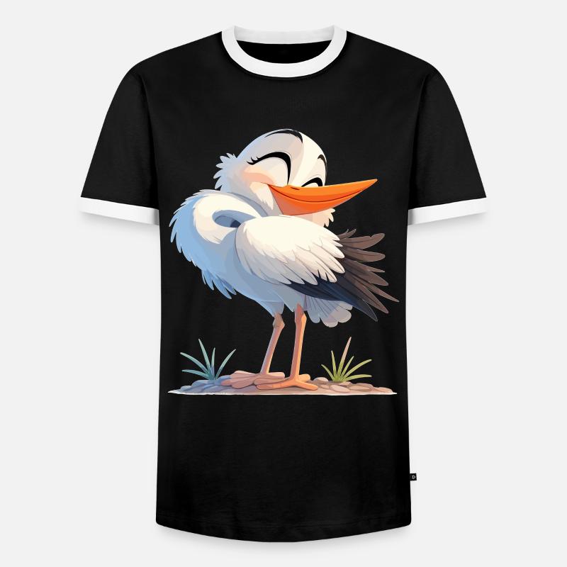Storks Stork - Men's Ringer Shirt - black/white