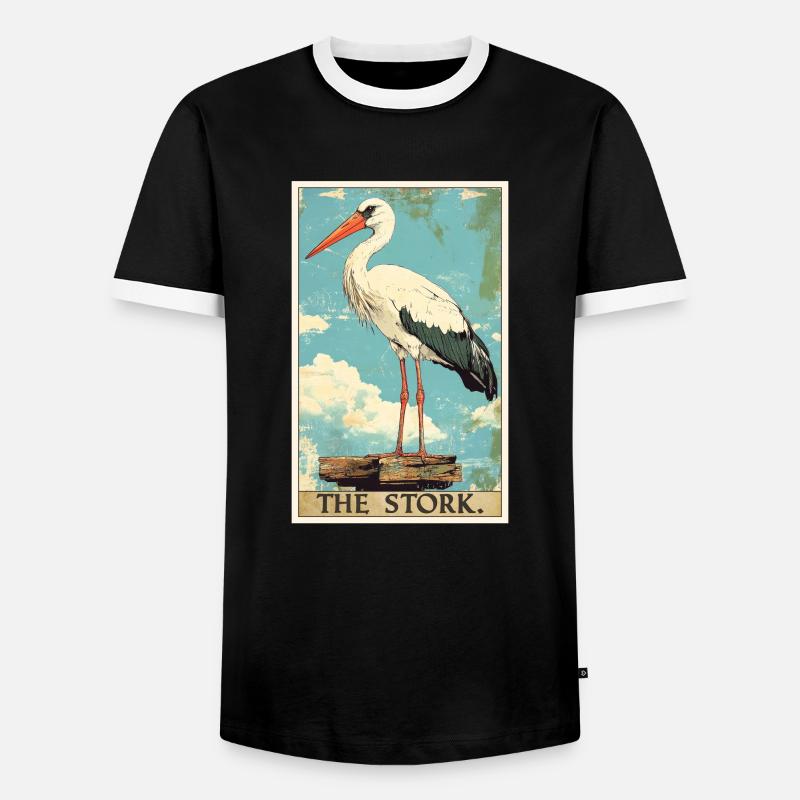 Storks Stork - Men's Ringer Shirt - black/white