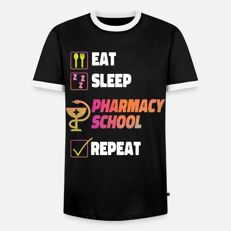 Pharmacy Tech Technician - Men's Ringer Shirt - black/white