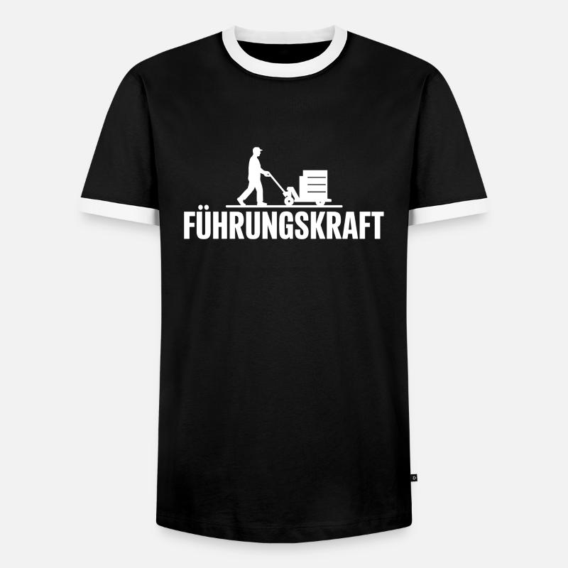 Executive Funny Logistician Warehouse Industry - Men's Ringer Shirt - black/white