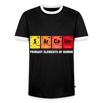 Sarcasme de chimie drôle cadeau cool cadeau - T-shirt contrasté Homme - noir/blanc - Devant - AI Model Female 172 light (172cm) & AI Model Male 178 light (178cm)