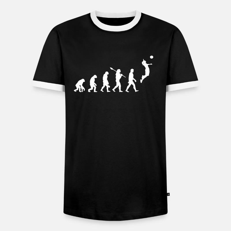 Volleyball Evolution - Men's Ringer Shirt - black/white