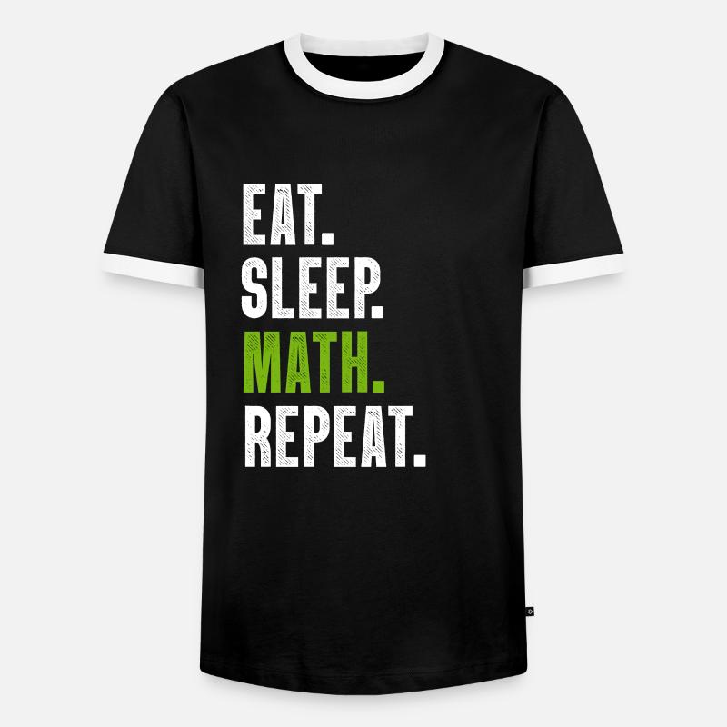 maths - Men's Ringer Shirt - black/white