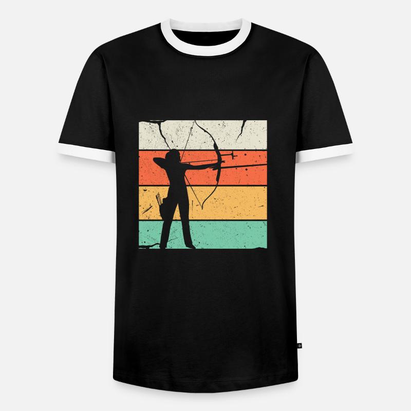 archer - Men's Ringer Shirt - black/white