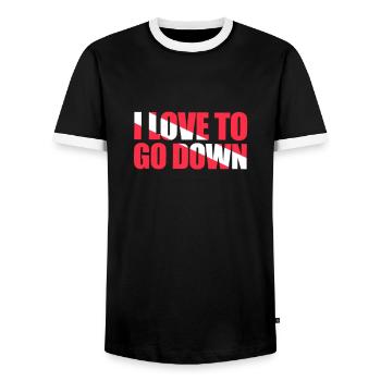 Taucher Taucherin Tauchen Scuba Diving Geschenk - Männer Kontrast-T-Shirt - Schwarz/Weiß - Vorne - AI Model Female 172 light (172cm) & AI Model Male 178 light (178cm)