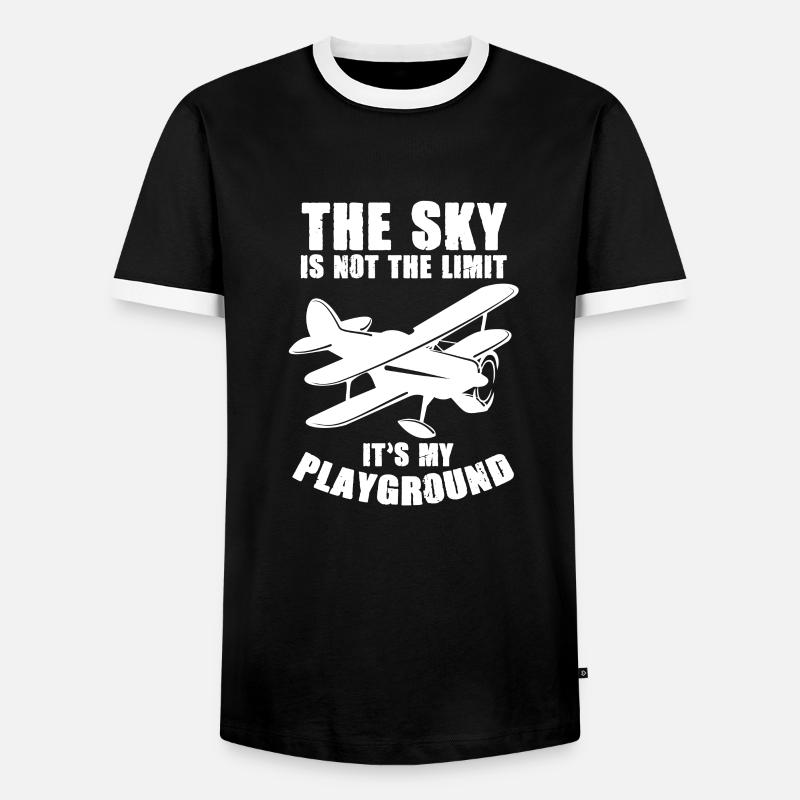 Pilot - Männer Kontrast-T-Shirt - Schwarz/Weiß