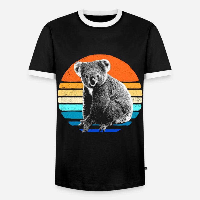 Koala - Männer Kontrast-T-Shirt - Schwarz/Weiß