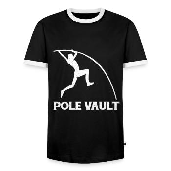 Saut à la perche - T-shirt contrasté Homme - noir/blanc - Devant - AI Model Female 172 light (172cm) & AI Model Male 178 light (178cm)