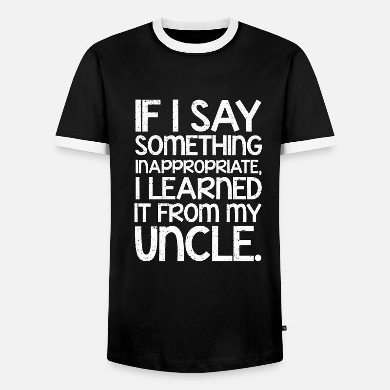 uncle - Men's Ringer Shirt - black/white